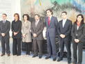 El presidente de la Fundación Cristóbal Gabarrón, Cris Gabarrón (centro), junto a representantes de la Administración y entidades privadas que apoyan el premio.